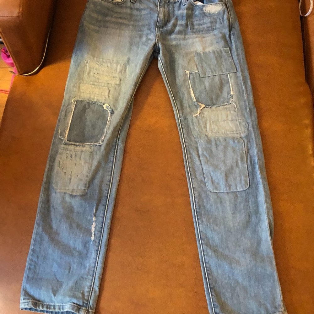 Wild Horses Patchwork Boyfriend Jeans - Worn Twice - Anthropologie
